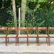 6 Scandinavian Baumann chairs in solid wood and beige fabric.