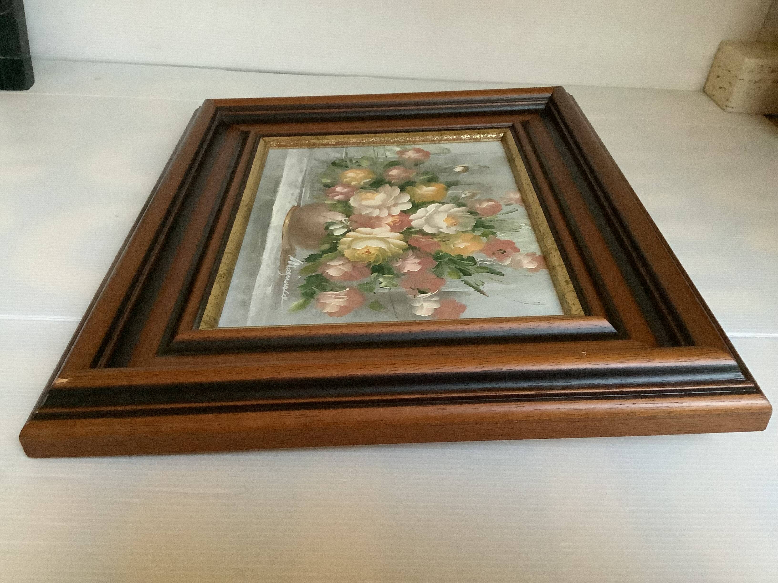 Still life of a bouquet of flowers, oil on canvas, signed.