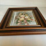 Still life of a bouquet of flowers, oil on canvas, signed.