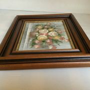 Still life of a bouquet of flowers, oil on canvas, signed.