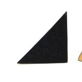 Brass "prism" bookends, 80s