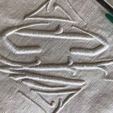 New linen pillowcase embroidered CV day scale, pastilles