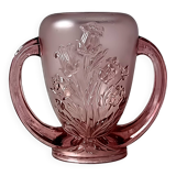 Vintage purple art deco verelys vase, "les campanules" model