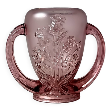 Vintage purple art deco verelys vase, "les campanules" model