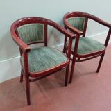 Pairs of Thonet armchairs