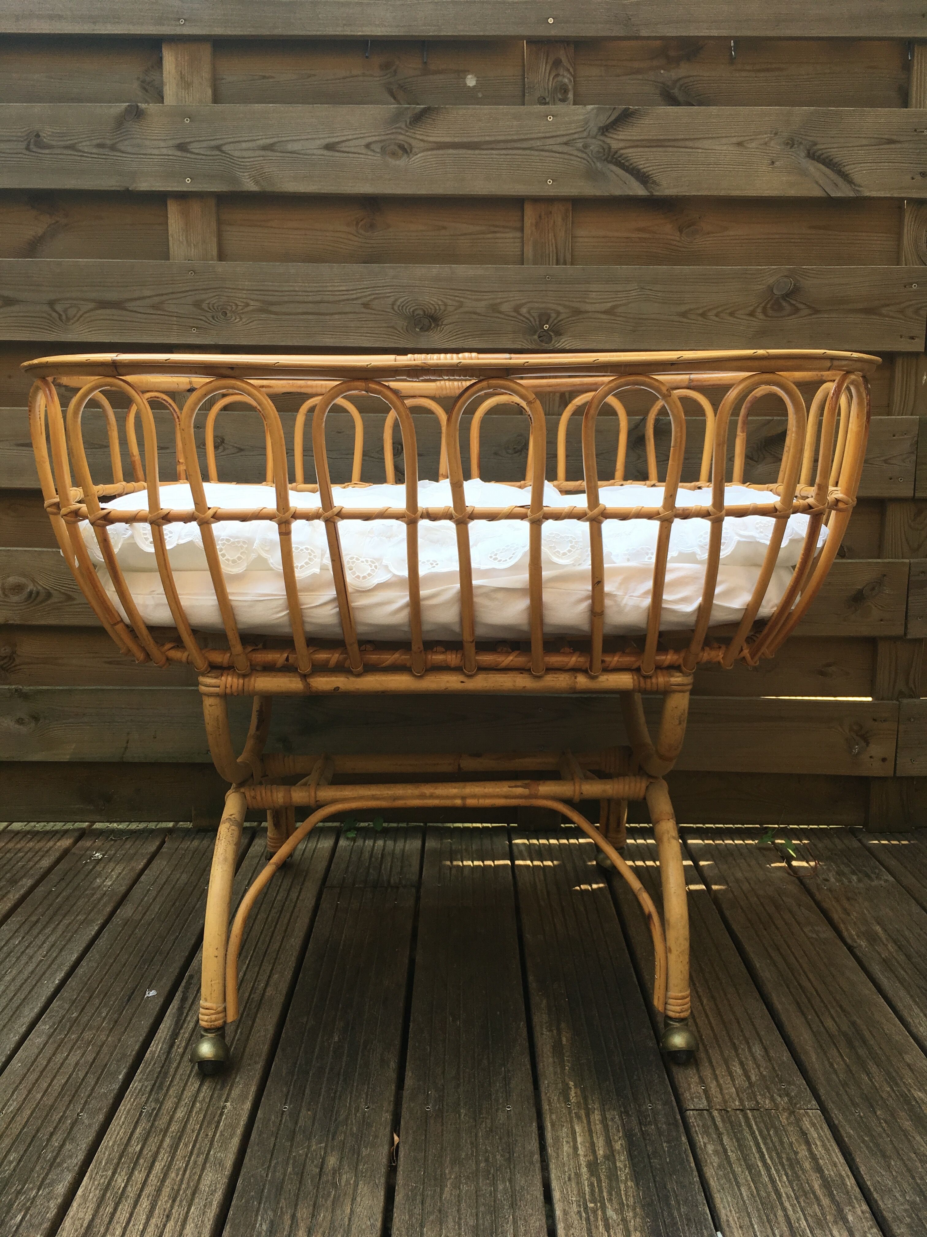 Vintage rattan basket