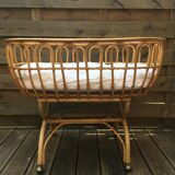 Vintage rattan basket