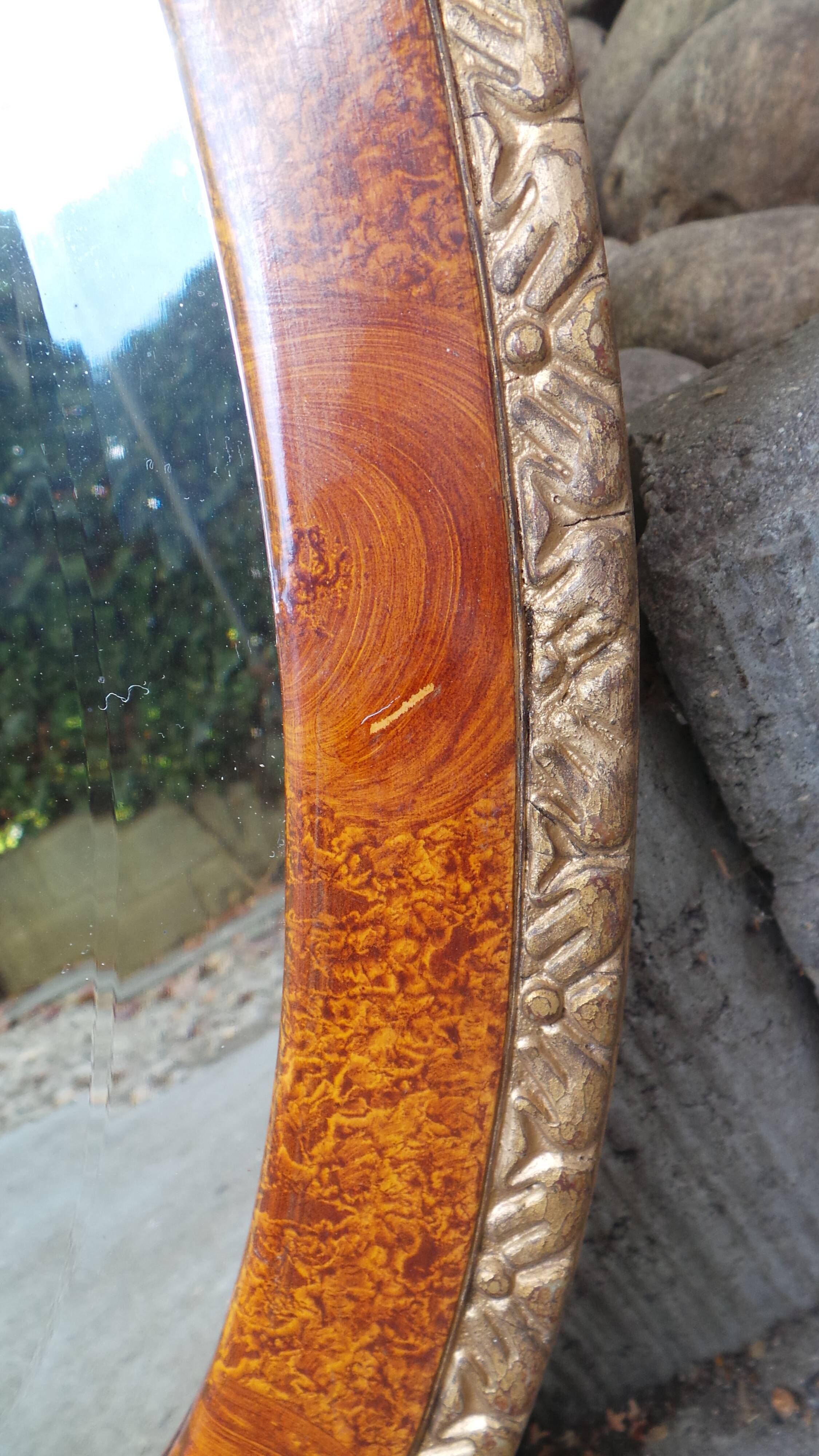 Mirror oval art deco 40 x 67cm
