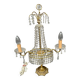 Girandole. Brass, crystal, bronze.