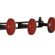 Vintage wall coat rack with 3 hooks red 1950 60