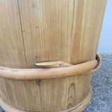 Rustic Scandinavian wooden bucket from the 19th century