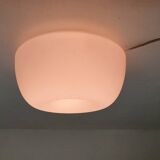 Milk glass ceiling or wall light by Glasshutte Limburg, Germany 1970's