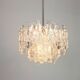 Large frosted glass chandelier from Murano by Kalmar, Austria, 1960s.