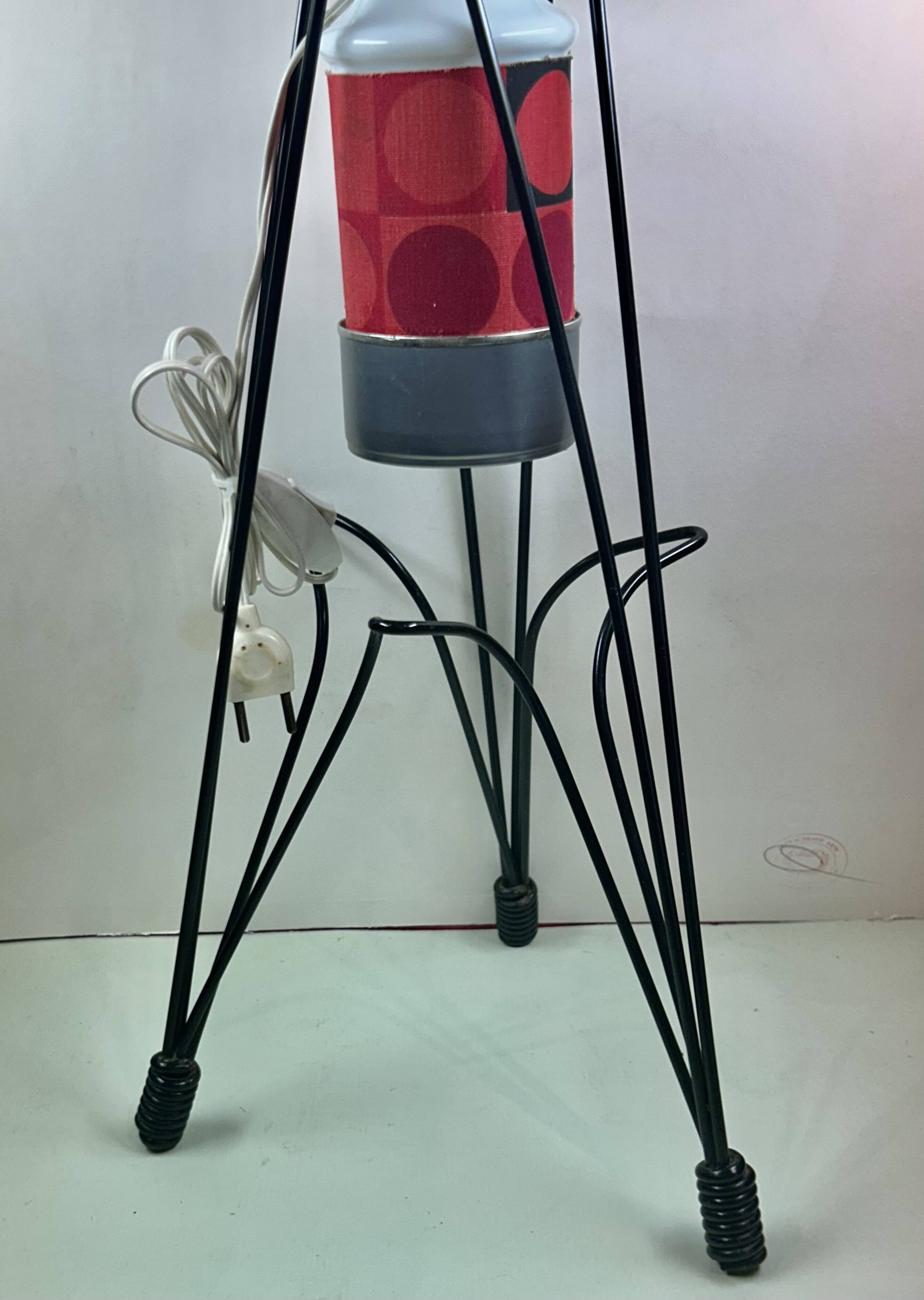 Rare tripod reading lamp Eiffel vintage design 50s/60s
