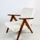 Vintage B-310 VAR white structured bouclé armchair 1970s - 2 pieces available