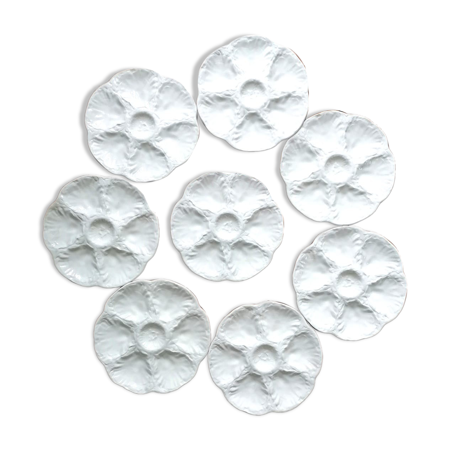 Service oyster plates slurry Gien