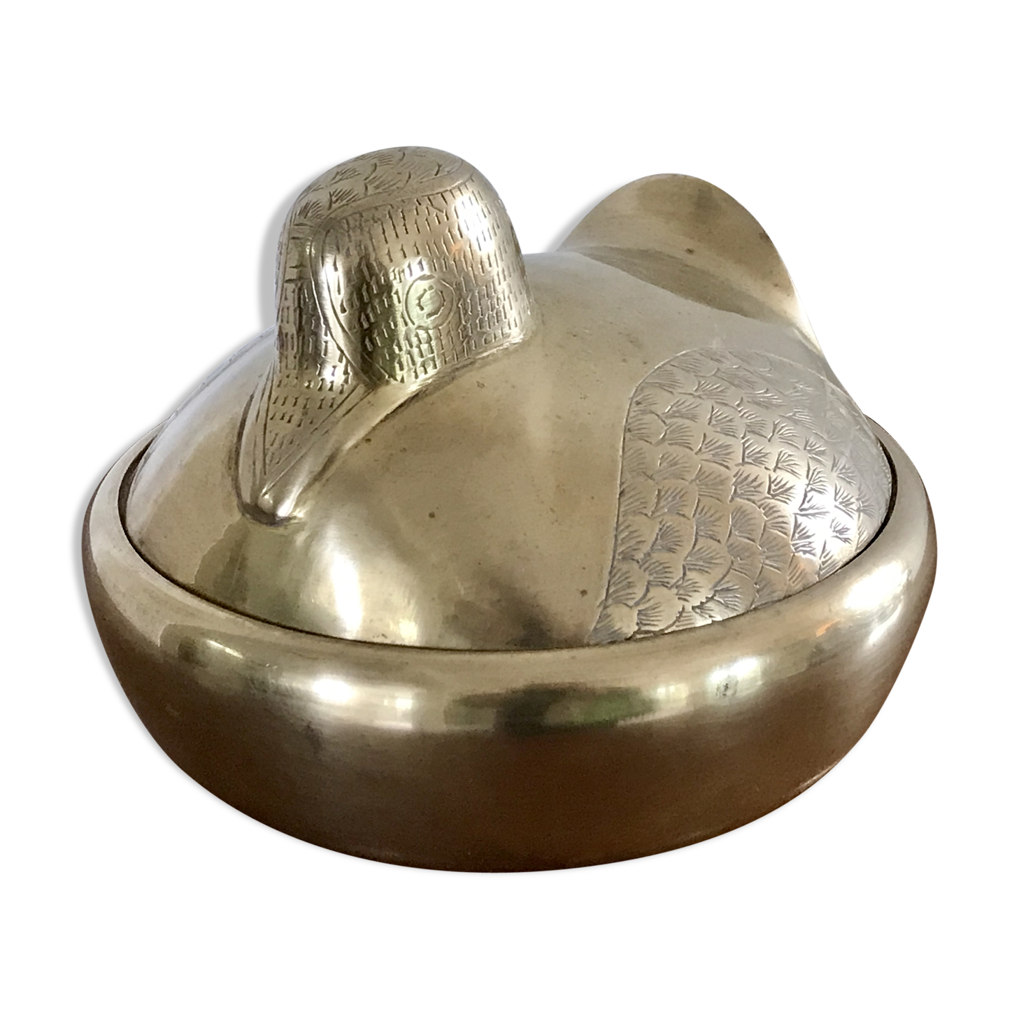 Vintage brass vacuum box-pockets
