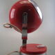 Seventies Space Age Eyeball table lamp in red and chrome laqué metal