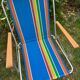 Pair of vintage nylon canvas folding garden armchairs
