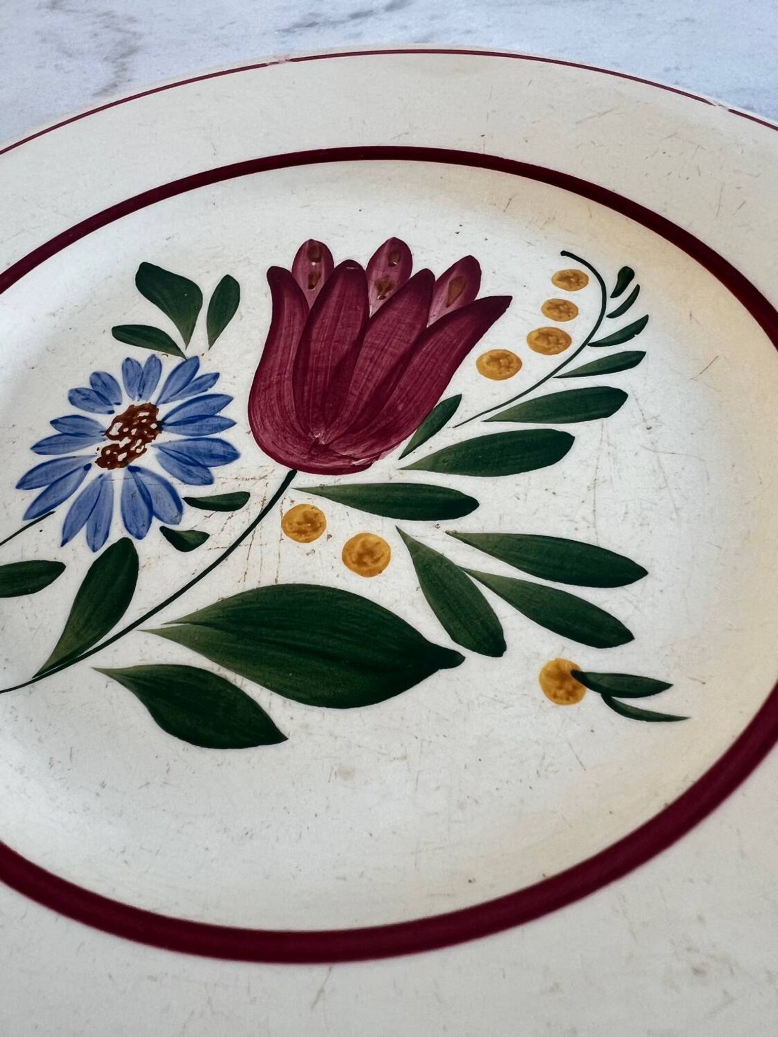 Assiette plate Fanfan de Digoin Sarreguemines
