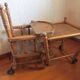 Chaise haute d'enfant , en bois , début 20ème