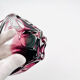 Bohémia Crystal Basket Hospodka Amethyst Sommerso Style 1960