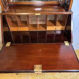 Antique Edwardian Bureau Bookcase with Inlaid Floral Detail – Early 20th Ce