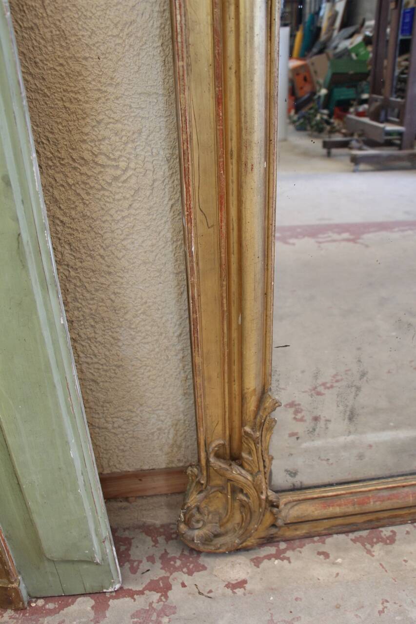 grand miroir doré Napoleon III au masque