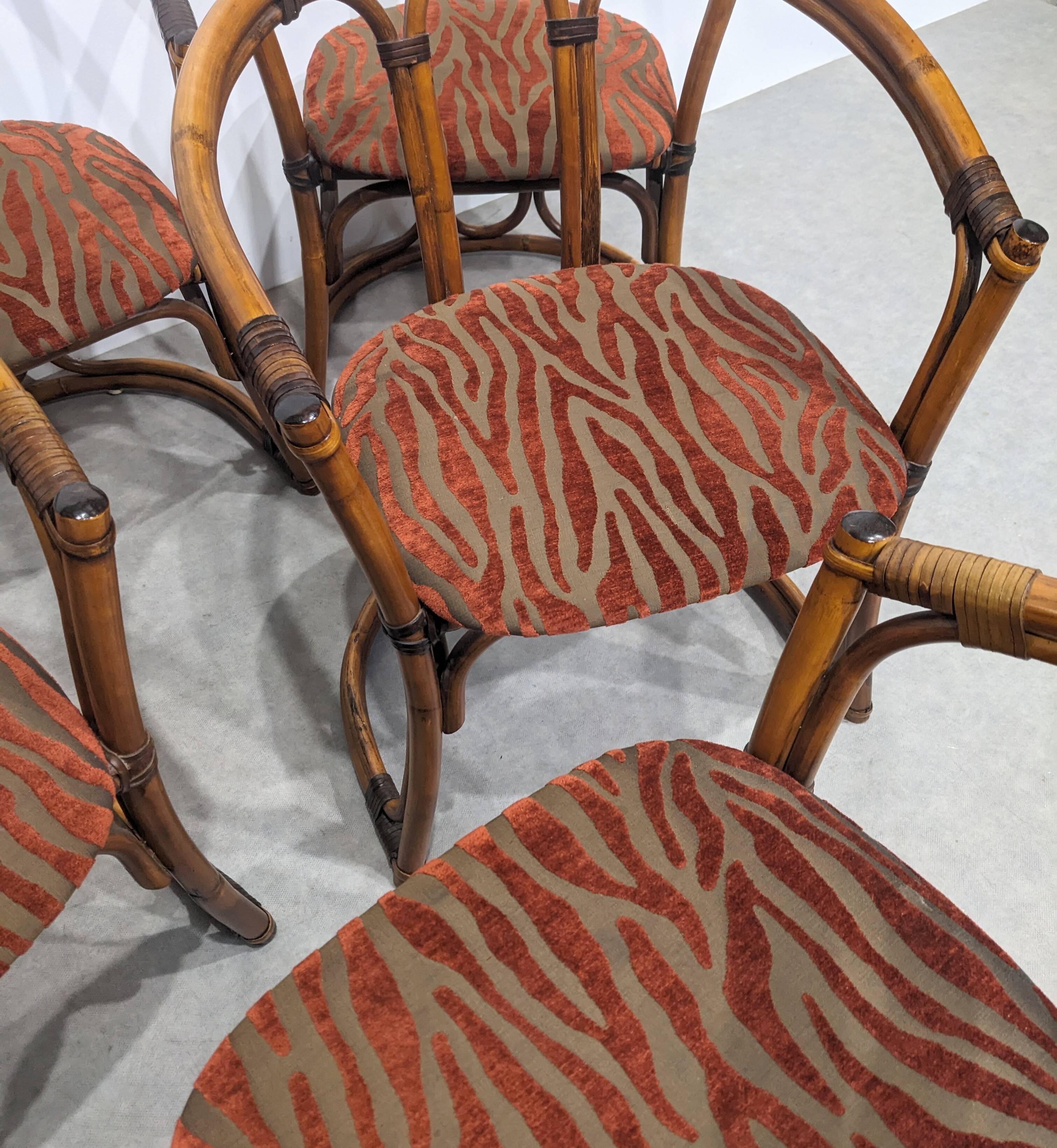 Beautiful vintage bamboo chairs.