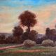Tableau HST "Twilight Countryside" signed (?) + frame
