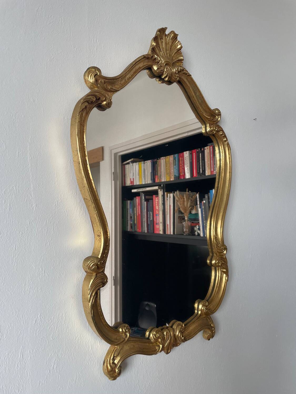 Golden baroque mirror