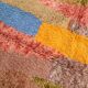 Moroccan Berber carpet Beni Ouarain with colorful flats and hunted 250x160cm