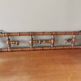 Antique wooden wall coat rack