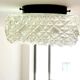 Glass flush mount ceiling or wall light