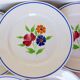 6 vintage dinner plates from the Badonviller factory