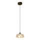 Vintage pendant light in molded glass and brass