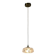 Vintage pendant light in molded glass and brass