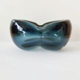 Blue-grey glass trinket bowl