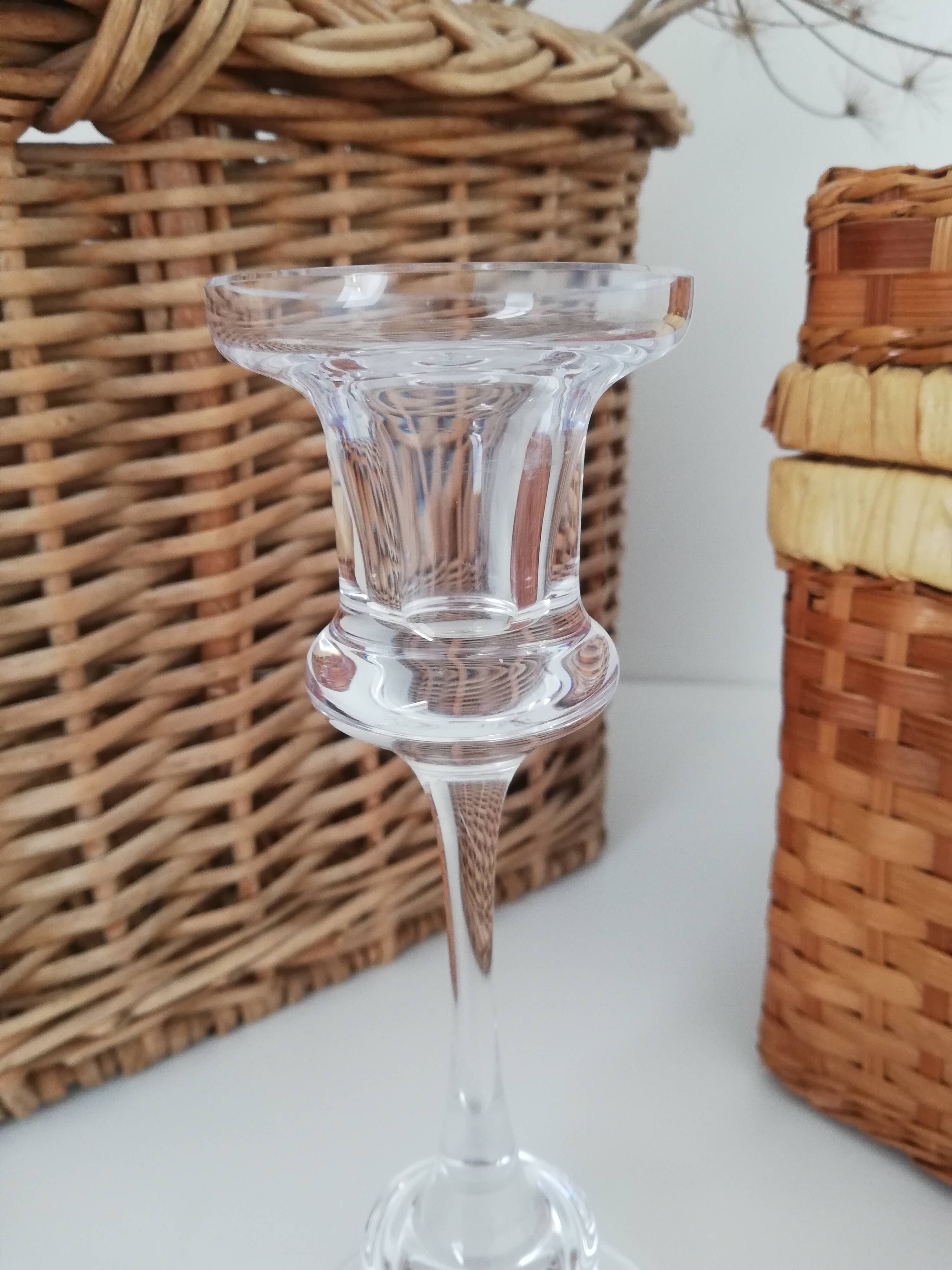 Glass candle holder
