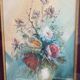 Grand tableau HST représentant un Bouquet fleuri signée Lina Pont (?)