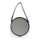 Leather strap mirror attributed to Jacques Adnet, France, 1960s.