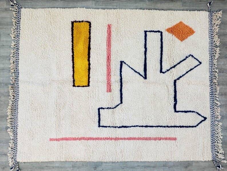 Handmade pure wool rug, size 200/300 cm.