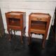 Paire de tables de chevet style Louis XV en merisier