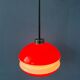 Vintage orange glass pendant light Peill & Putzler