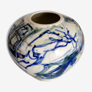 Vase boule en porcelaine