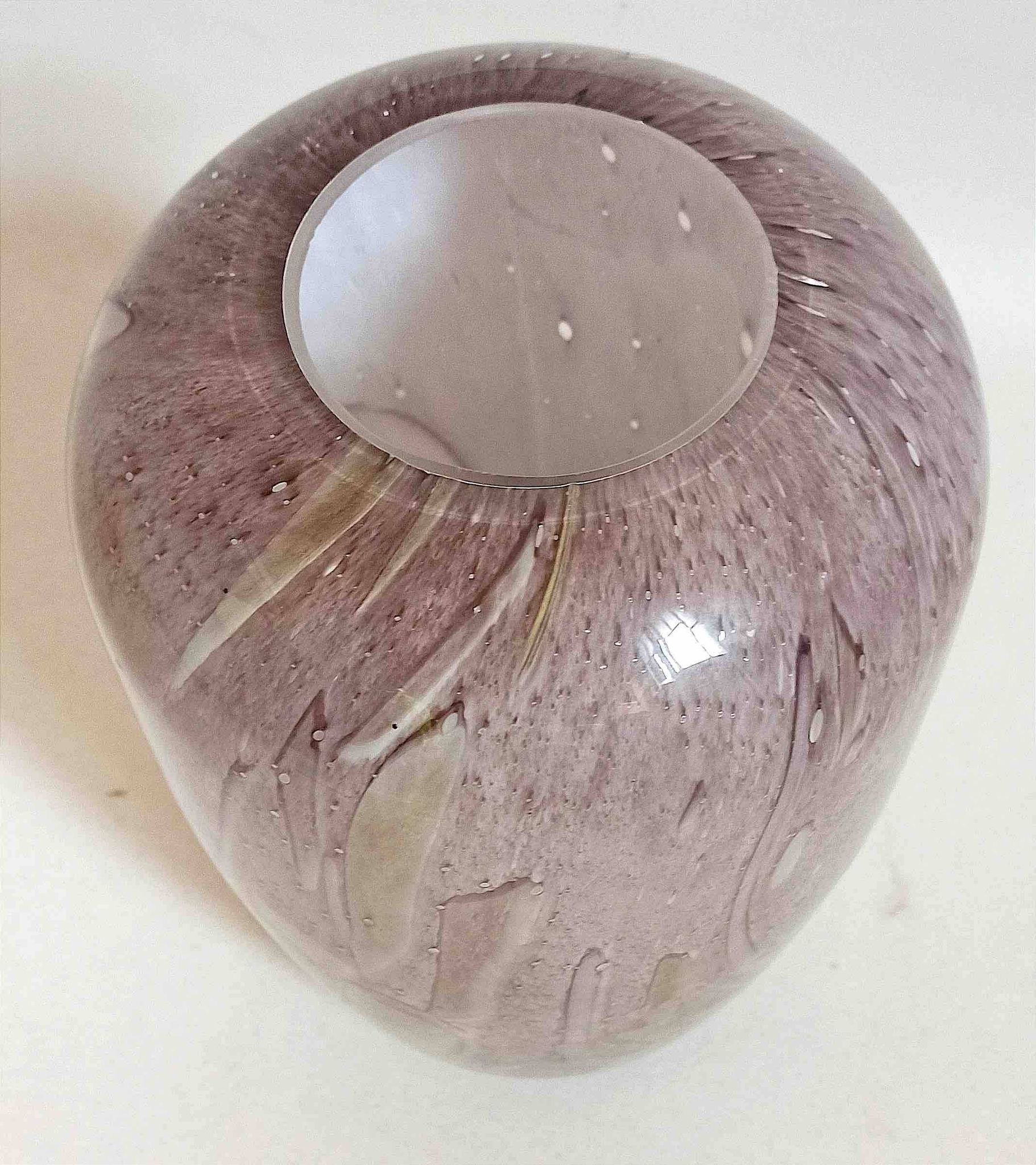 Vase signed La Rochère crystal Height 25.8 cm