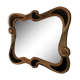 Miroir xxl néo baroque noir et doré années 80