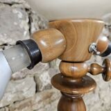 Art Deco turned wood floor lamp 1960