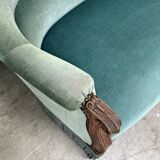 Green velvet toad sofa