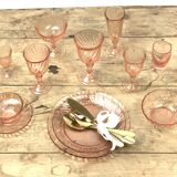 Lot of 6 shot glasses Rosaline Arcoroc